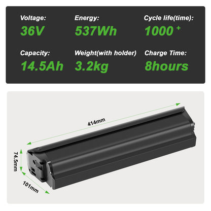 36V14.5Ah E-bike Li-ion Battery for 2022 Polluno, netunopollunopro, netunopro