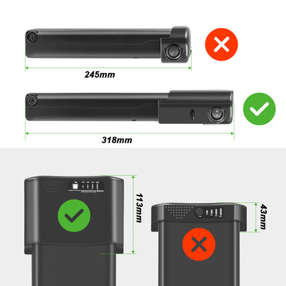 36V10.4Ah E-Bike Li-ion Battery Pack without Original Battery Shell