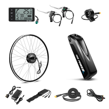 36V350W 26"/27.5"/28" Rear E-Bike Conversion Kit for Cassette with 36V13Ah HL1 Battery