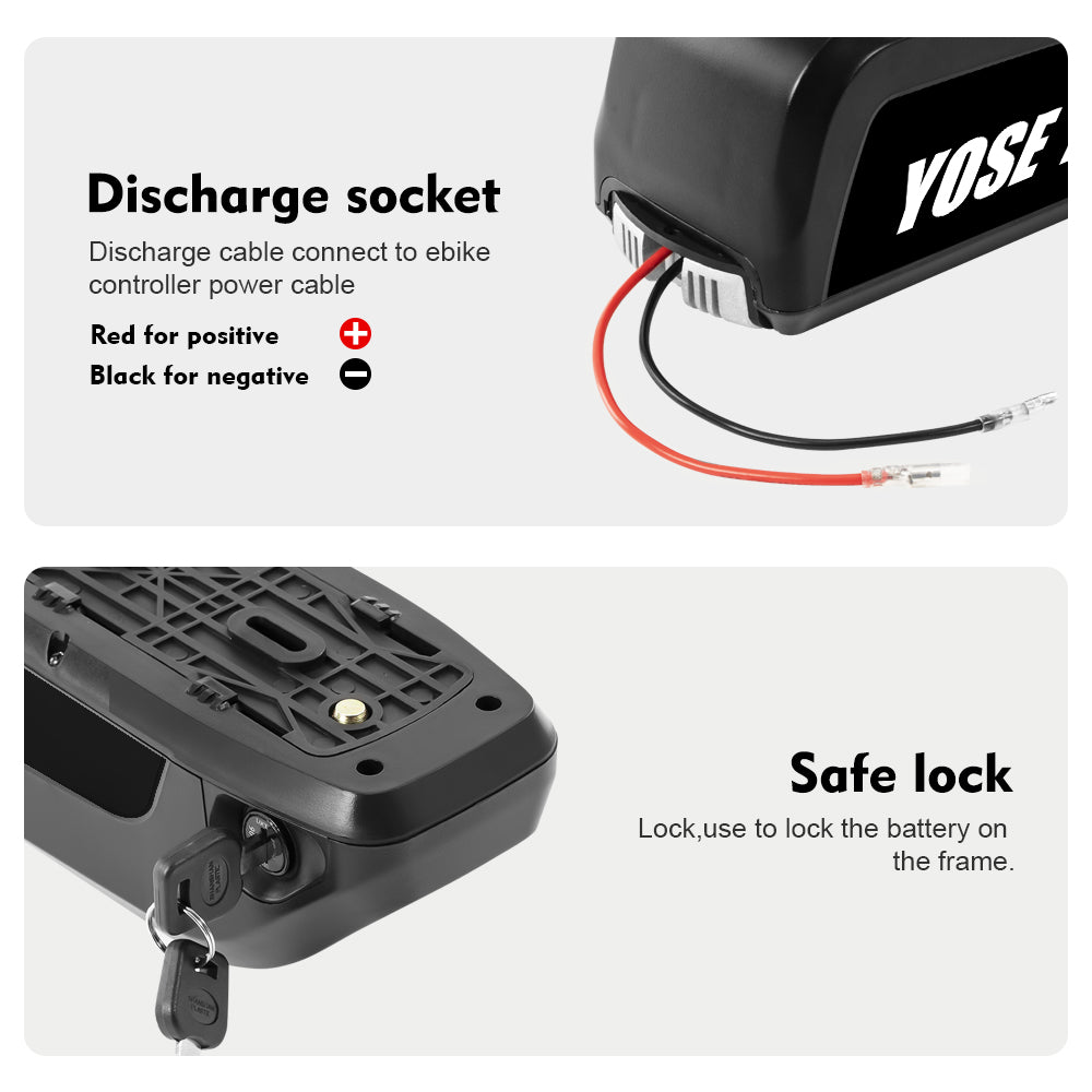 36V13Ah HL-I Down Tube Lithium-ion E-bike Battery