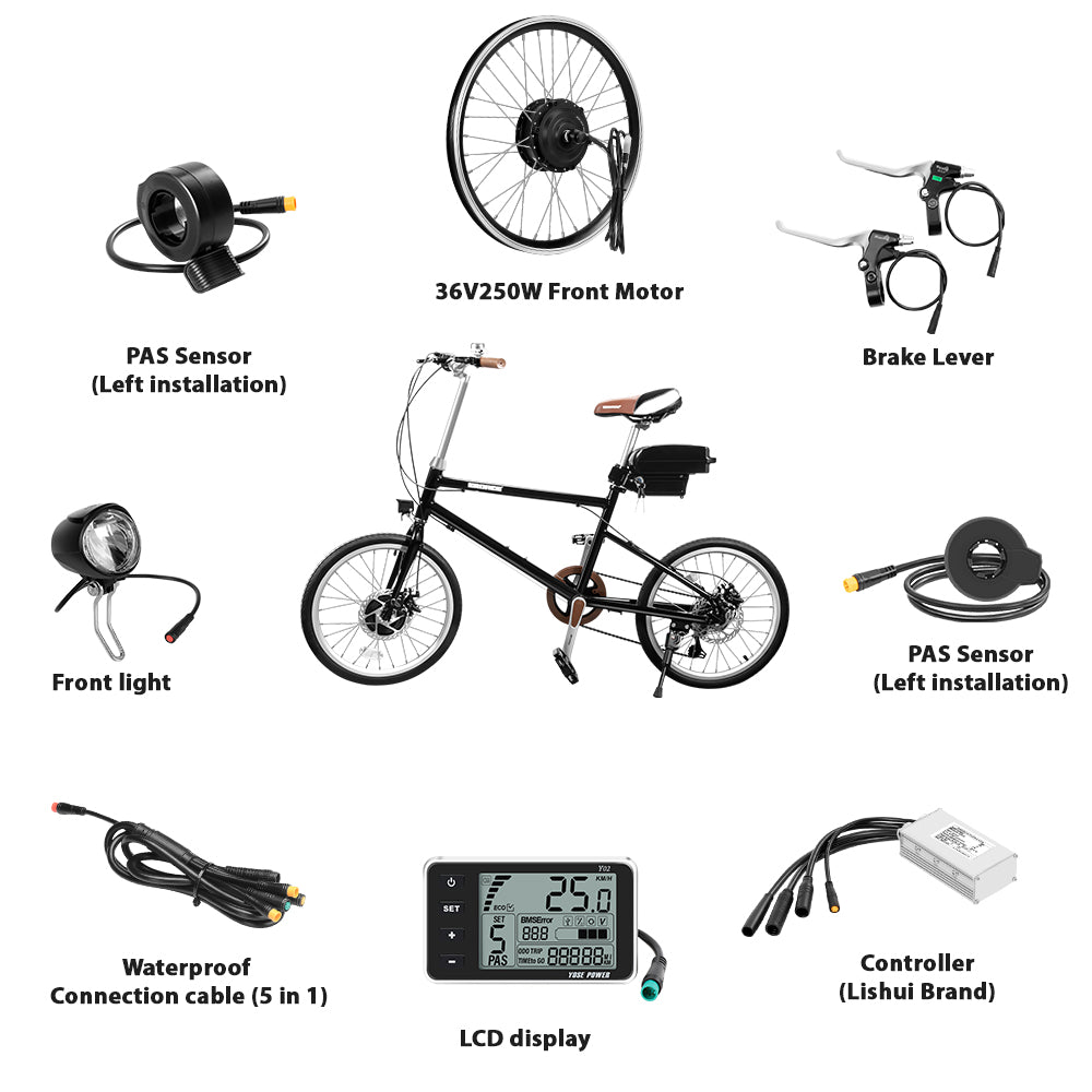 36V250W 20" Front E-Bike Conversion Kit